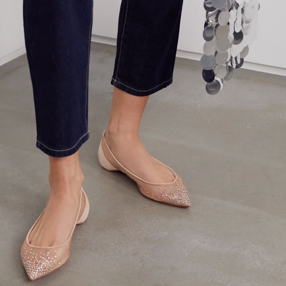Christian Louboutin Follies Nude Flats, size 39